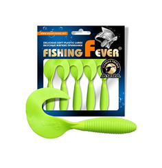 Твистер AQUA FishingFever ARGO, 8,5cm, 6,8g, 4 шт, 011 (зеленоватый лимоник), 1 уп.