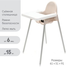 Стульчик для кормления (бежевый), пластик Alternativa