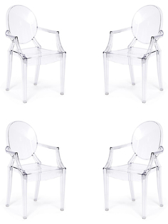 Комплект стульев 4 шт. TetChair MEDALION (mod. 922), бесцветный