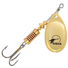 Блесна для рыбалки AQUA AGLIA 06,0g, лепесток № 3, цвет A1-06 (золото), 5 штук в комплекте