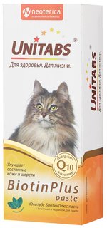Витаминный комплекс для кошек Unitabs BiotinPlus с биотином и таурином, паста, 120 мл