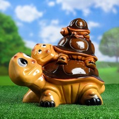 Садовая фигура "Черепаха тройная" 25х24х31см Хорошие сувениры