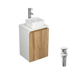 Комплект для ванной Bau Dream (Тумба Bau Dream Blackwood 40, раковина BAU Mini 24х24, смес Bauedge