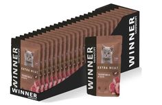 Влажный корм для котят Winner Extra Meat телятина в желе, 24 шт по 80 г