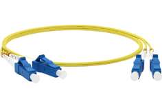 Патч-корд волоконно-оптический Hyperline FC-D2-9-LC/UR-LC/UR-H-5M-LSZH-YL SM 9/¬125 (OS2),