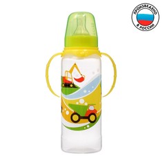 Бутылочка для кормления Mum&Baby, Транспорт, 250 мл, от 0 мес., жёлтый