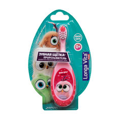 Зубная щетка-прорезыватель Longa Vita Angry Birds Hatchlings детская 0+ розовая