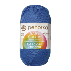 Пряжа Пехорка Детский хлопок (мерсеризованный), 100г, 330м (26-Василёк), 5 мотков