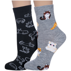 Комплект носков женских Hobby Line 2-242-6 разноцветных 36-40