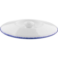 Крышка для бульонной чашки Steelite Блю дэппл 185х135х20мм, фарфор, белый-синий