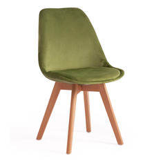 Комплект стульев 4 шт. TetChair TULIP SOFT (74) 54х47х83 см, зеленый/натуральный