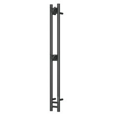 Полотенцесушитель электрический, BAU Stella 10х120, 2 коллектора, 2 крючка, черный Bauedge