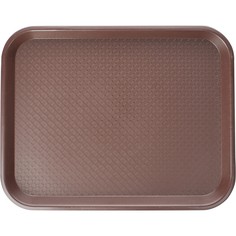 Поднос для Фаст Фуд Prohotel 457х356х20мм, пластик, коричневый