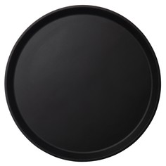 Поднос прорезиненный круглый Cambro 405х405х25мм, стеклопластик, черный