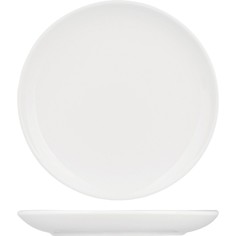 Тарелка Kunstwerk мелкая без борта 255х255х20мм, фарфор, белый.