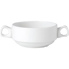 Чашка бульонная Steelite Симплисити Вайт 285мл, 110х105х60мм, фарфор, белый