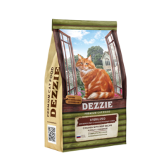 Сухой корм для стерилизованных и кастрированных кошек DEZZIE, Курица с Говядиной, 2 кг
