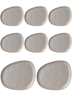 Набор обеденных тарелок 8 шт Bronco Fusion grey 23 см640-025