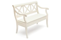 Скамейка ALBIZZI (Альбицци) дерево гевея/мдф, 108х57х89 см, pure white (402) Tet Chair