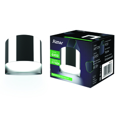 Светильник накладной Arton, цилиндр, 85х70, GX53, алюминий/стекло, хром, Ritter