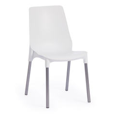 Комплект стульев 7 шт. TetChair GENIUS (75) металл/пластик, 46x56x84cм, белый/ножки хром