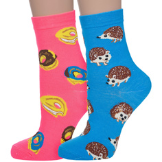 Комплект носков женских Hobby Line 2-ХЛЖ разноцветных 36-40