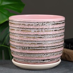 Цветочный горшок Кукушка 2,79 л розовый 1 шт. No Brand