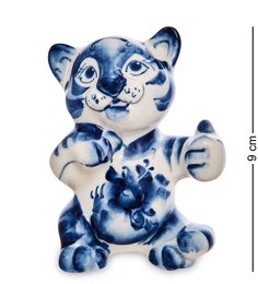 ГЛ- 33 Фигурка "Тигренок" (Гжельский фарфор) No Brand