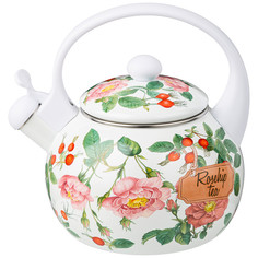 Чайник со свистком индукция эмалированная сталь Agness Fruit Basket 2,2л 934-579