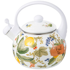 Чайник со свистком индукция эмалированная сталь Agness Fruit Basket 2,2л 934-589