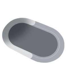 Коврик Homium Home Sil овальный 50х80см серый