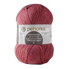 Пряжа Пехорка Мерцающая акрил высокообъемный, метанит 430 м, 1 шт, 100 г, 21-Брусника