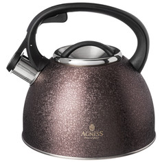 Чайник для плиты со свистком индукция нержавеющая сталь Agness 2,5л 907-250
