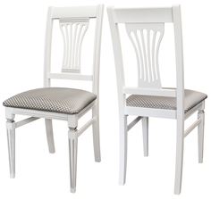 Комплект стульев Мебелик Анри белый/серебро, Атина серебро 2 шт.