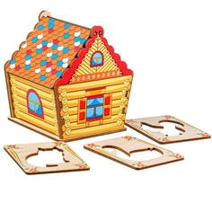 Развивающая игрушка из дерева Трафареты в домике Животные Smile Decor