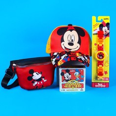Disney Подарочный набор Микки маус с часами 4 предмета