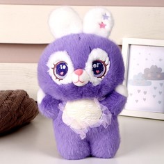 Мягкая игрушка Заяц, 27 см, цвет фиолетовый No Brand