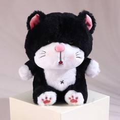 Мягкая игрушка Котик, 25 см, цвет черный No Brand