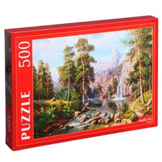 Рыжий кот Пазл В. Потапов. Пейзаж с водопадом, 500 элементов