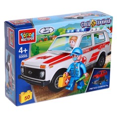 Конструктор LADA 4х4 Скорая помощь, 50 деталей No Brand