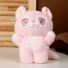 Мягкая игрушка Кот, 25 см, цвет розовый No Brand