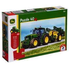 Пазл John Deere Трактор с прицепом, с подарком, 40 элементов Schmidt