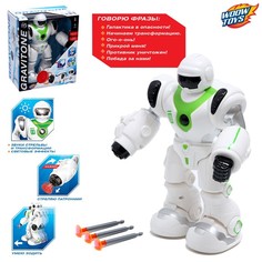 WOOW TOYS Робот GRAVITONE, световые и звуковые эффекты, работает от батареек, цвет зеленый