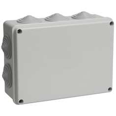 Распаечная коробка IEK, 190x140x70, IP55, КМ41244,10 гермовводов, ИЭК UKO11-190-140-070-K4