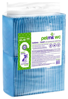 Пеленки для кошек и собак Petmil одноразовые с суперабсорбентом 60 x 40 см 100 шт