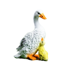 Садовая фигура Утка с утенком Хорошие сувениры полистоун 24 х 13 х 31 см