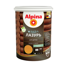 ЛАЗУРЬ ДЕРЕВОЗАЩИТНАЯ "АКВА" РЯБИНА 0,9 Л (1/6) "ALPINA"