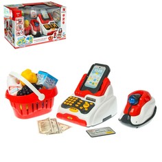 КНР в коробке, пластиковый "Супер касса", 18 предметов