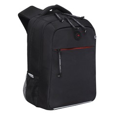Рюкзак школьный Grizzly RB-356-5 /4 черный-красный