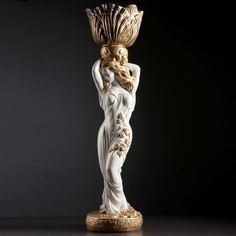 Цветочное кашпо Хорошие сувениры Девушка стоя кашпо на голове Р00013442 1,5 л белый 1 шт.